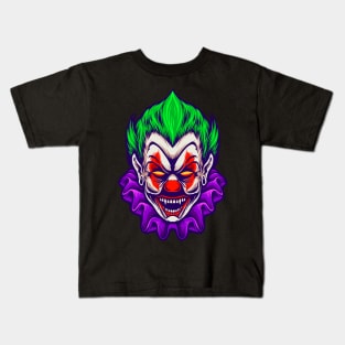 spooky clown face Kids T-Shirt